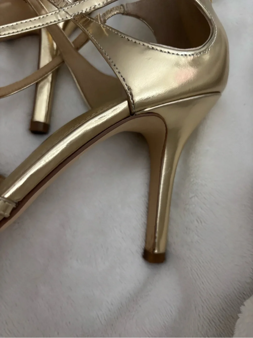 Michael Kors Metallic Gold Strappy High-Heel Sandals